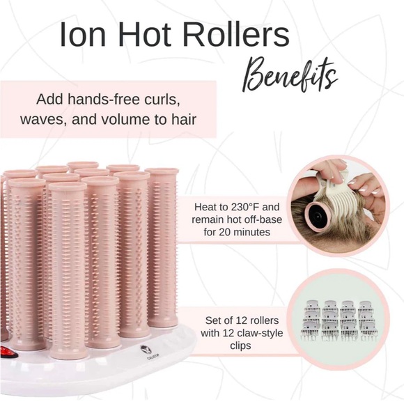Calista Pink Ion Hot Rollers Set - NEW - Picture 5 of 8